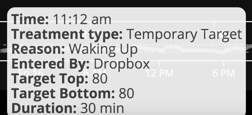 First "waking up" mode in #OpenAPS automation success