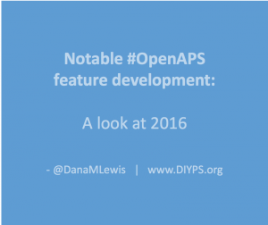 OpenAPS feature development in 2016