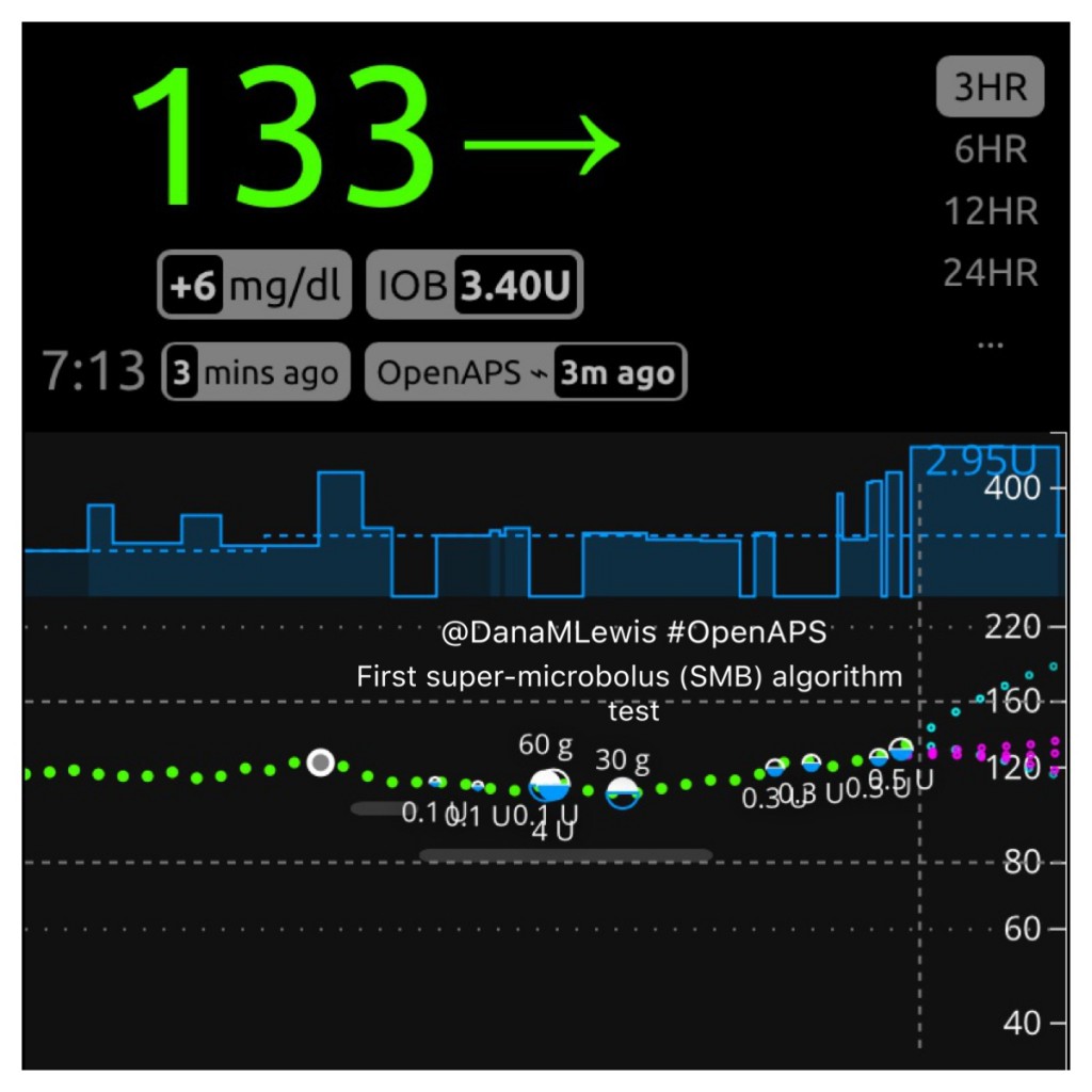 First oref1 SMB OpenAPS test by @DanaMLewis