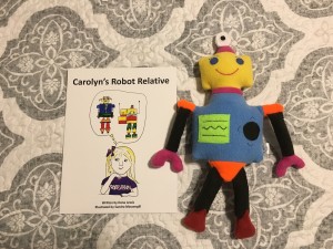 CGM robot stuffy from Carolyn's Robot Relative by DanaMLewis