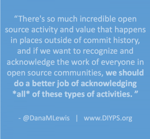 Acknowledging all contributions in open source by DanaMLewis