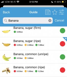 Example from Monash's app showing different color orders 